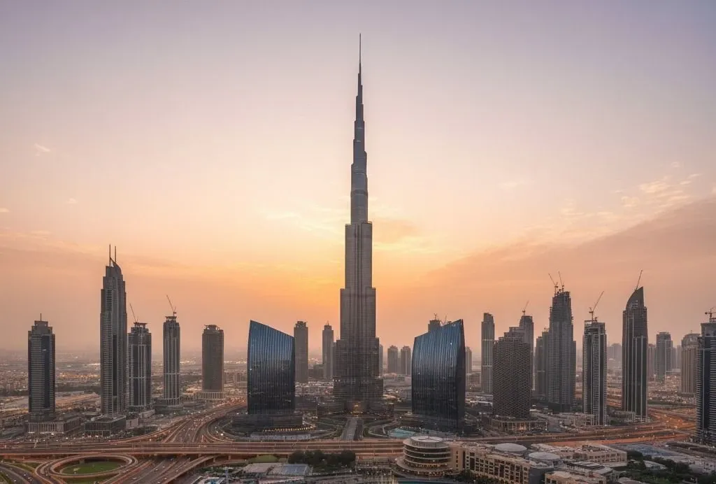 Dubai skyline with Burj Khalifa