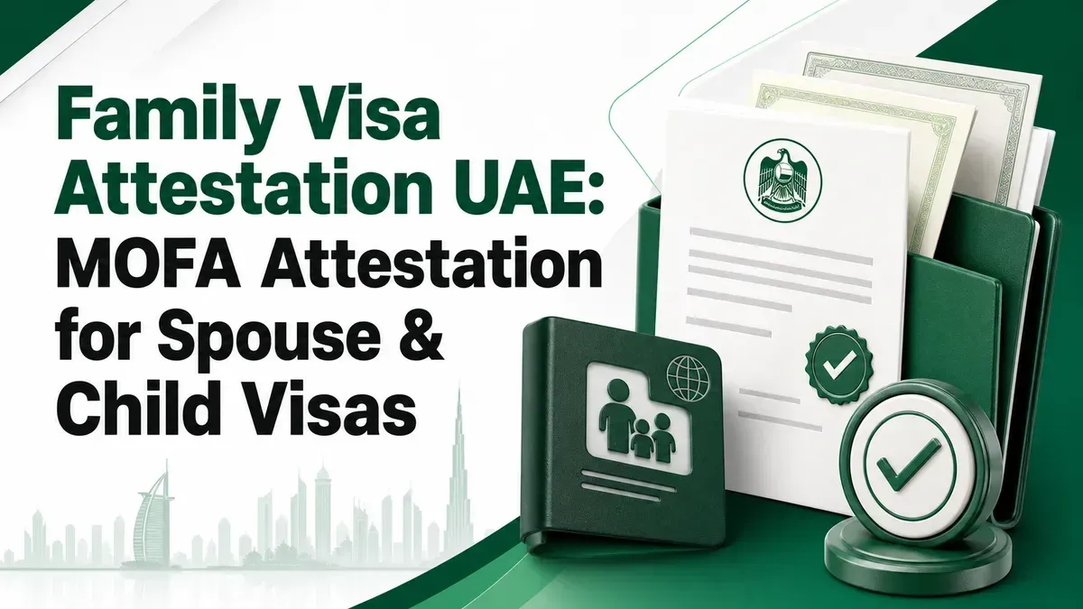 Family Visa Attestation UAE: MOFA Attestation for Spouse & Child Visas featured image